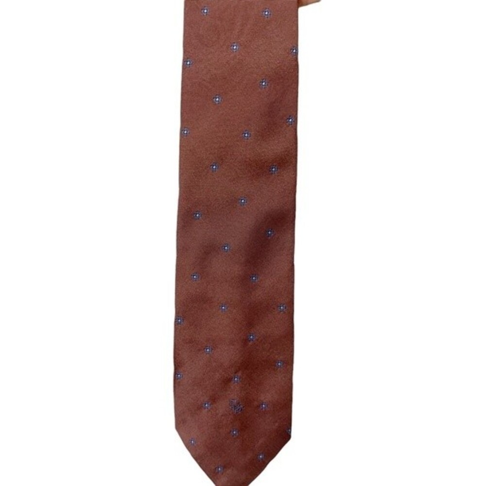 Christian Dior Red and Blue Floral Tie Men